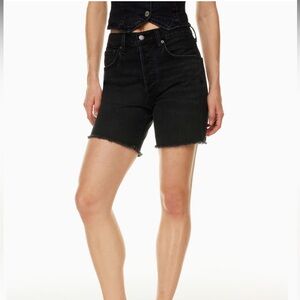 Denim Forum The Arlo High Rise Straight Shorts